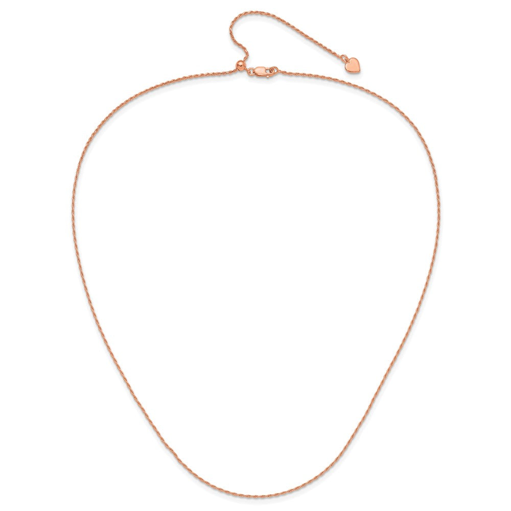 Sterlingsilber Rose Vergoldet Verstellbar 1.2mm Diamantiert Kordel Halskette