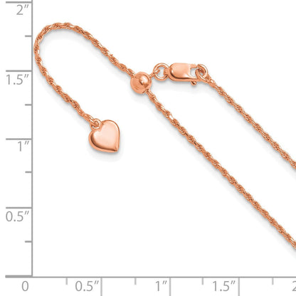Sterlingsilber Rose Vergoldet Verstellbar 1.2mm Diamantiert Kordel Halskette