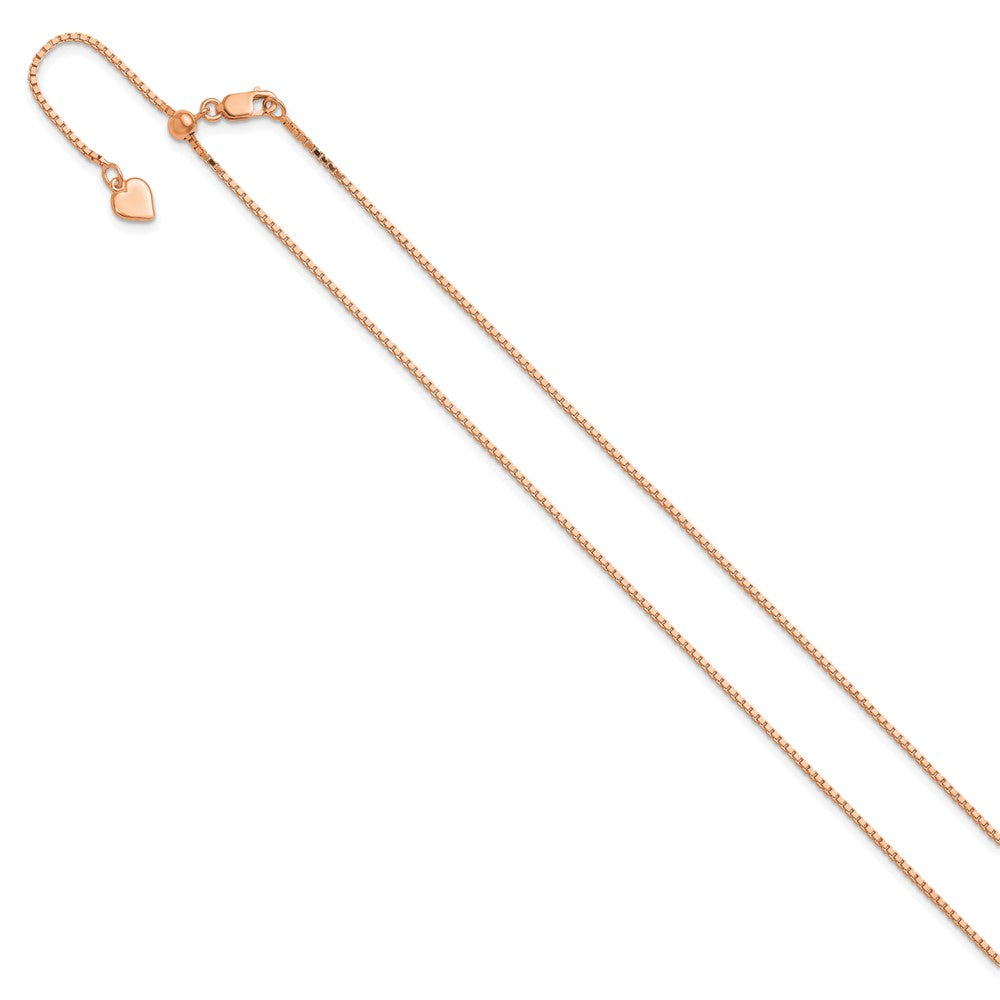 Sterlingsilber Rose Vergoldet Verstellbar 1.1mm Venezianer Halskette