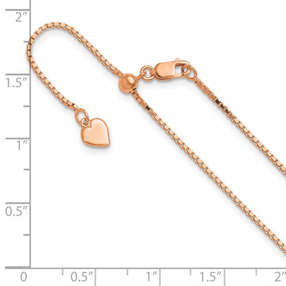 Sterlingsilber Rose Vergoldet Verstellbar 1.1mm Venezianer Halskette