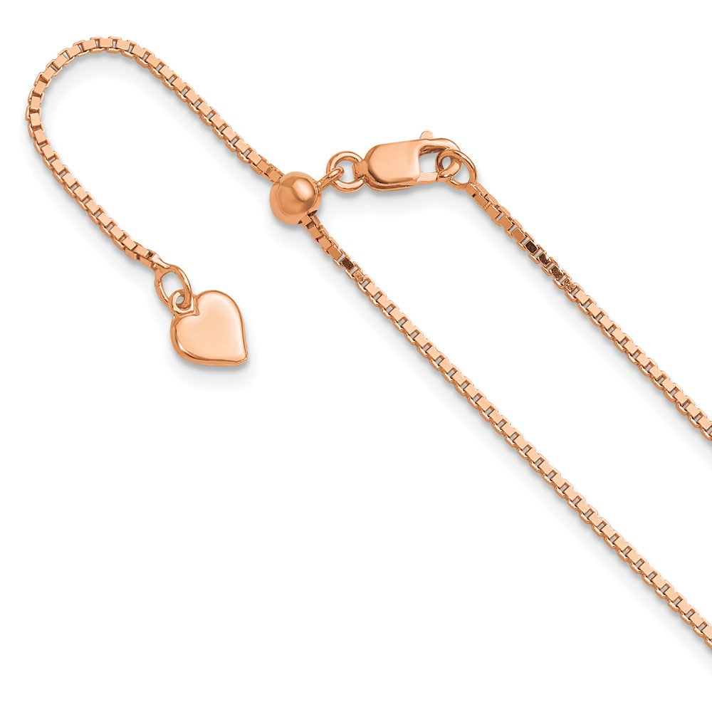 Sterlingsilber Rose Vergoldet Verstellbar 1.1mm Venezianer Halskette