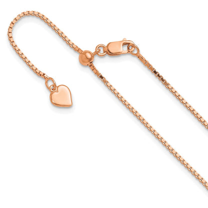 Sterlingsilber Rose Vergoldet Verstellbar 1.1mm Venezianer Halskette