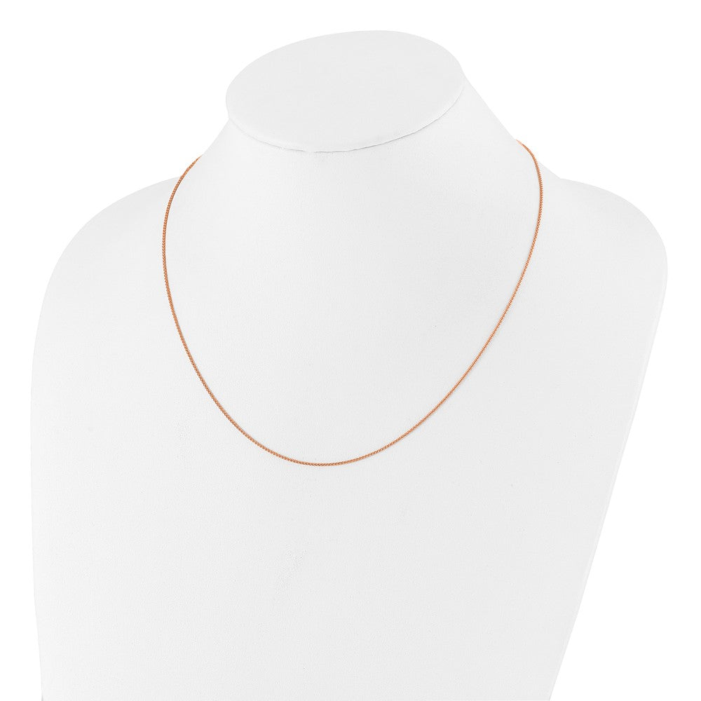 Sterlingsilber Rose Vergoldet Verstellbar 1mm Ährenkette Halskette