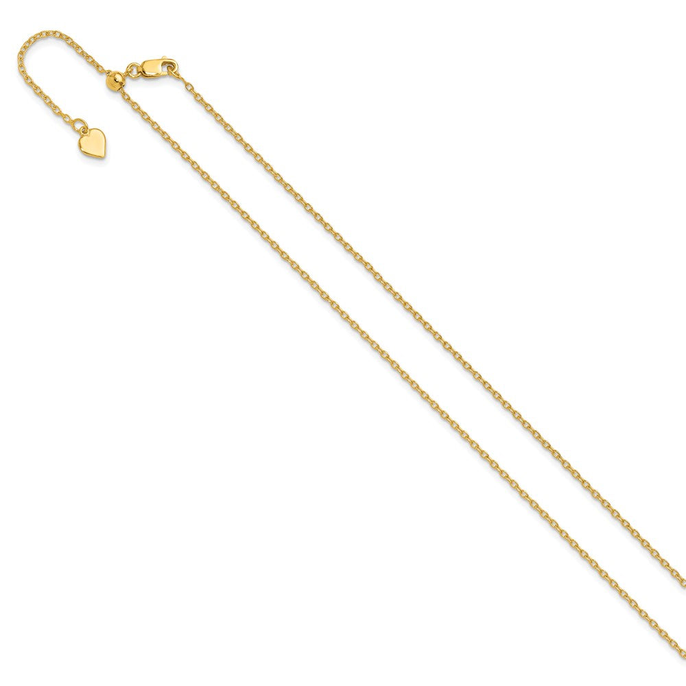 Sterlingsilber Vergoldet Verstellbar 1.4mm Ankerkette Halskette