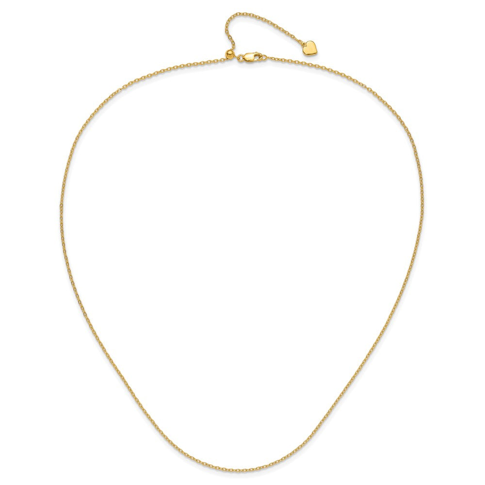 Sterlingsilber Vergoldet Verstellbar 1.4mm Ankerkette Halskette