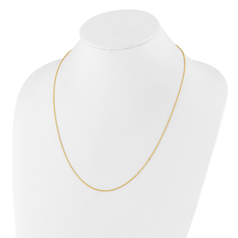 Sterlingsilber Vergoldet Verstellbar 1.4mm Ankerkette Halskette