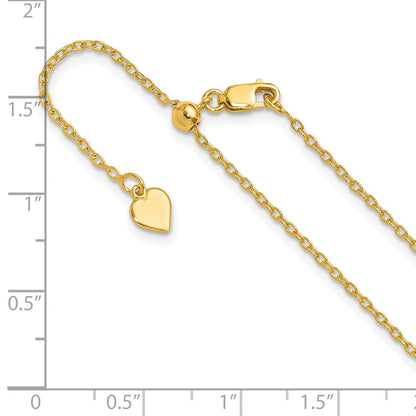 Sterlingsilber Vergoldet Verstellbar 1.4mm Ankerkette Halskette
