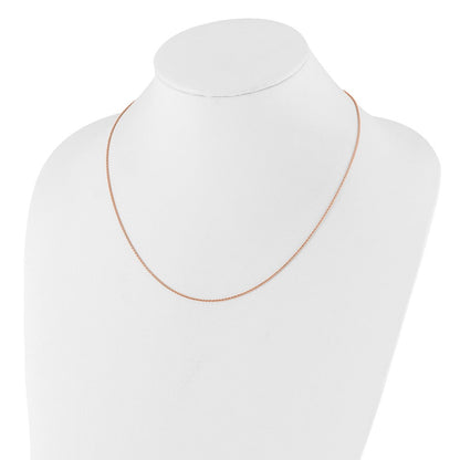 Sterlingsilber Rose Vergoldet Verstellbar 1.1mm Diamantiert Ährenkette Halskette