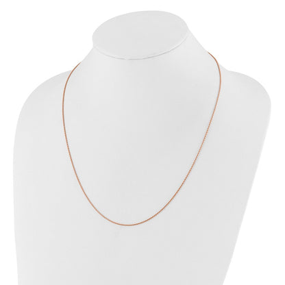 Sterlingsilber Rose Vergoldet Verstellbar 1.1mm Diamantiert Ährenkette Halskette