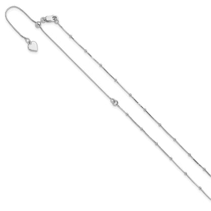 Sterlingsilber Verstellbar 1.5mm Gekugelt Diamantiert Venezianer Halskette