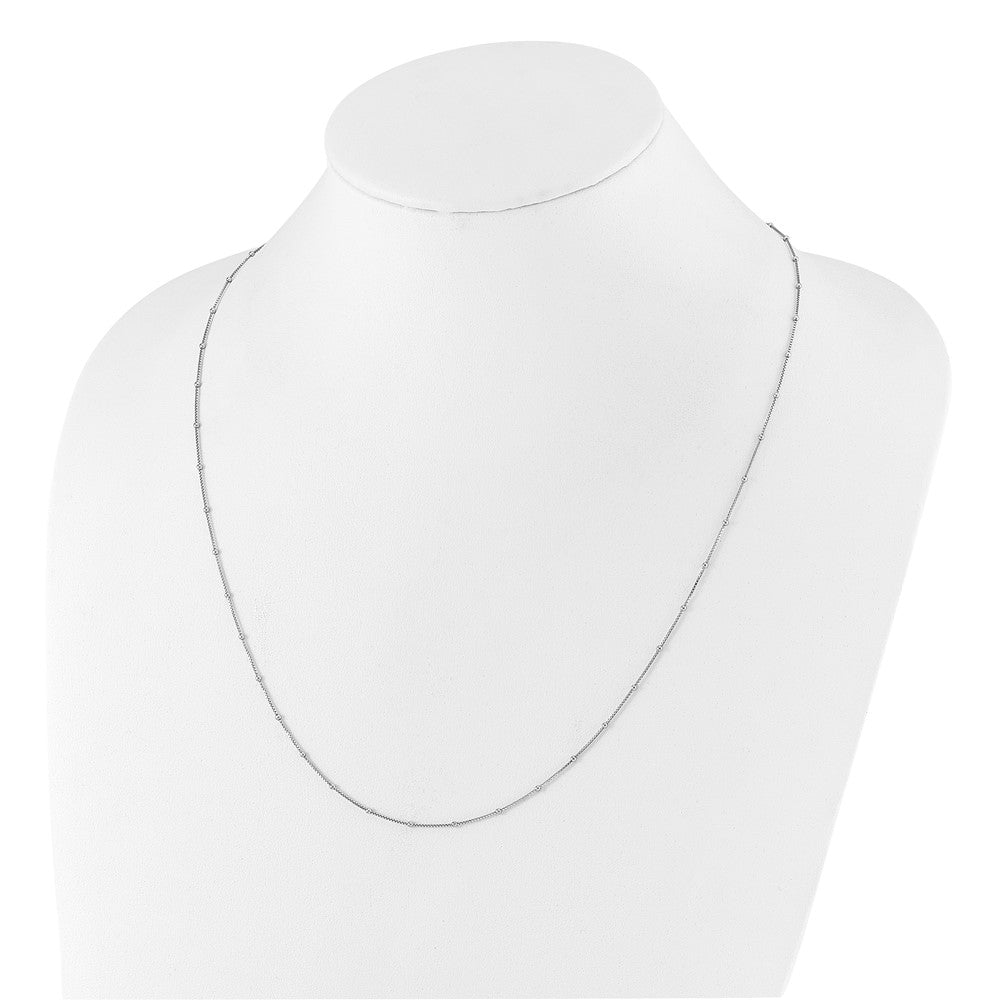 Sterlingsilber Verstellbar 1.5mm Gekugelt Diamantiert Venezianer Halskette