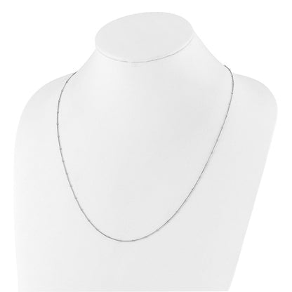 Sterlingsilber Verstellbar 1.5mm Gekugelt Diamantiert Venezianer Halskette