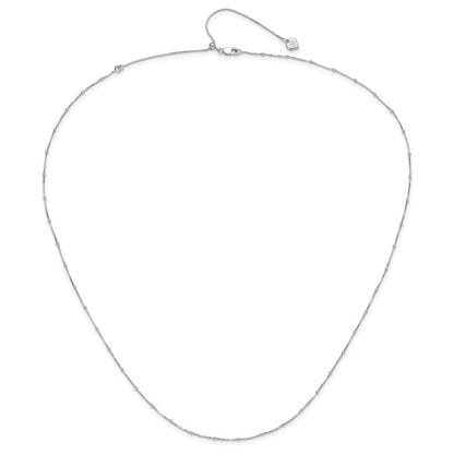 Sterlingsilber Verstellbar 1.5mm Gekugelt Diamantiert Venezianer Halskette