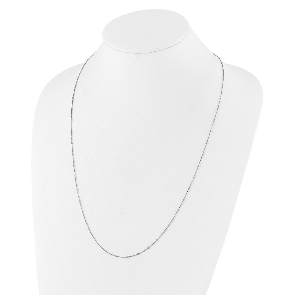 Sterlingsilber Verstellbar 1.5mm Gekugelt Diamantiert Venezianer Halskette
