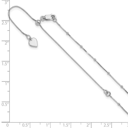 Sterlingsilber Verstellbar 1.5mm Gekugelt Diamantiert Venezianer Halskette