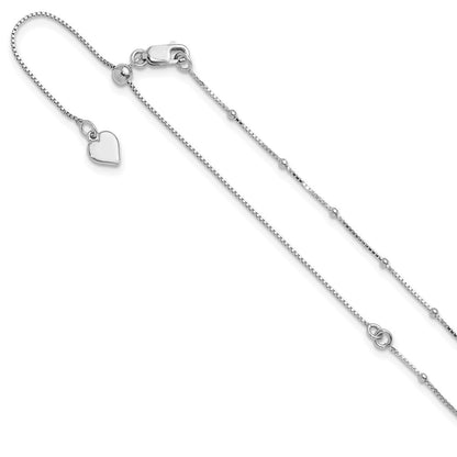 Sterlingsilber Verstellbar 1.5mm Gekugelt Diamantiert Venezianer Halskette