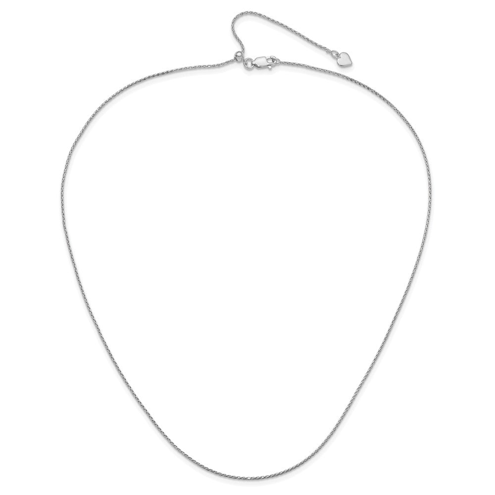 Sterlingsilber Verstellbar 1.1mm Diamantiert Ährenkette Halskette