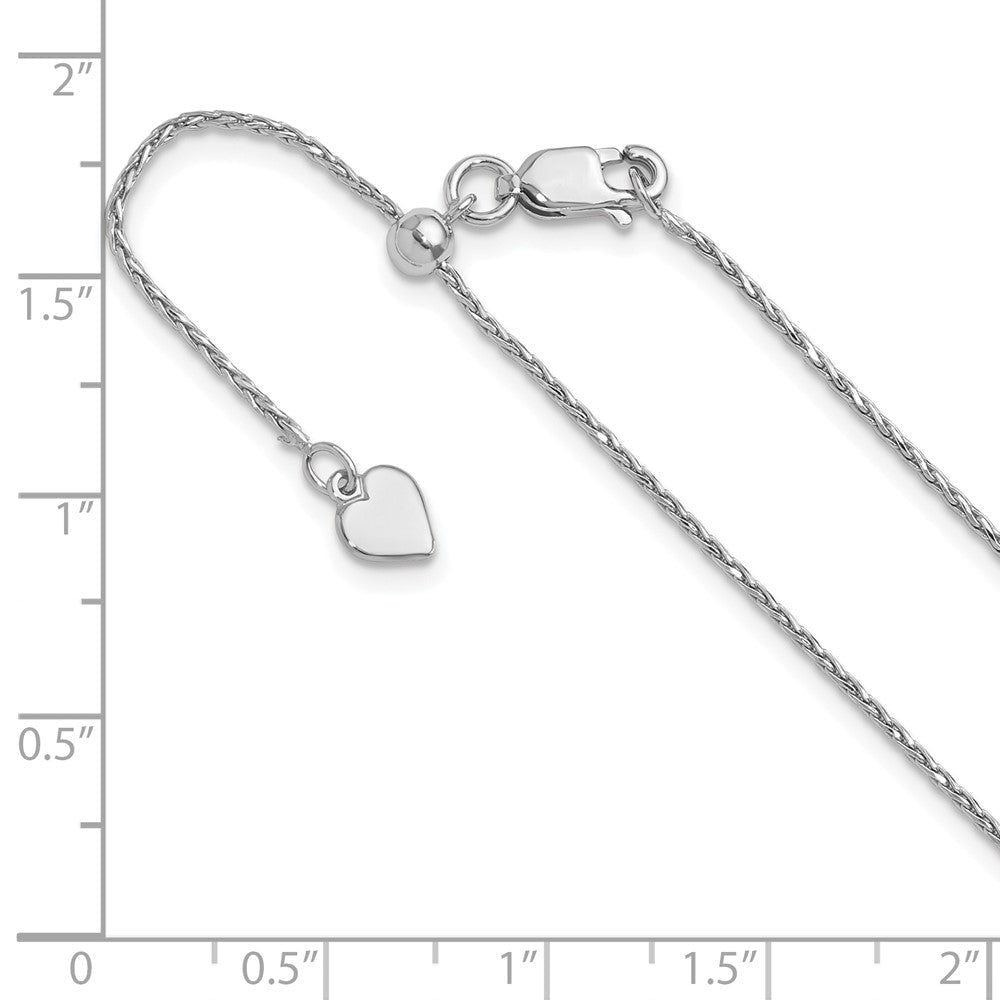 Sterlingsilber Verstellbar 1.1mm Diamantiert Ährenkette Halskette