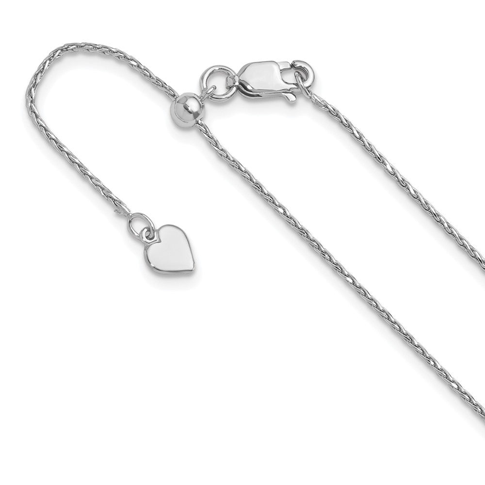 Sterlingsilber Verstellbar 1.1mm Diamantiert Ährenkette Halskette