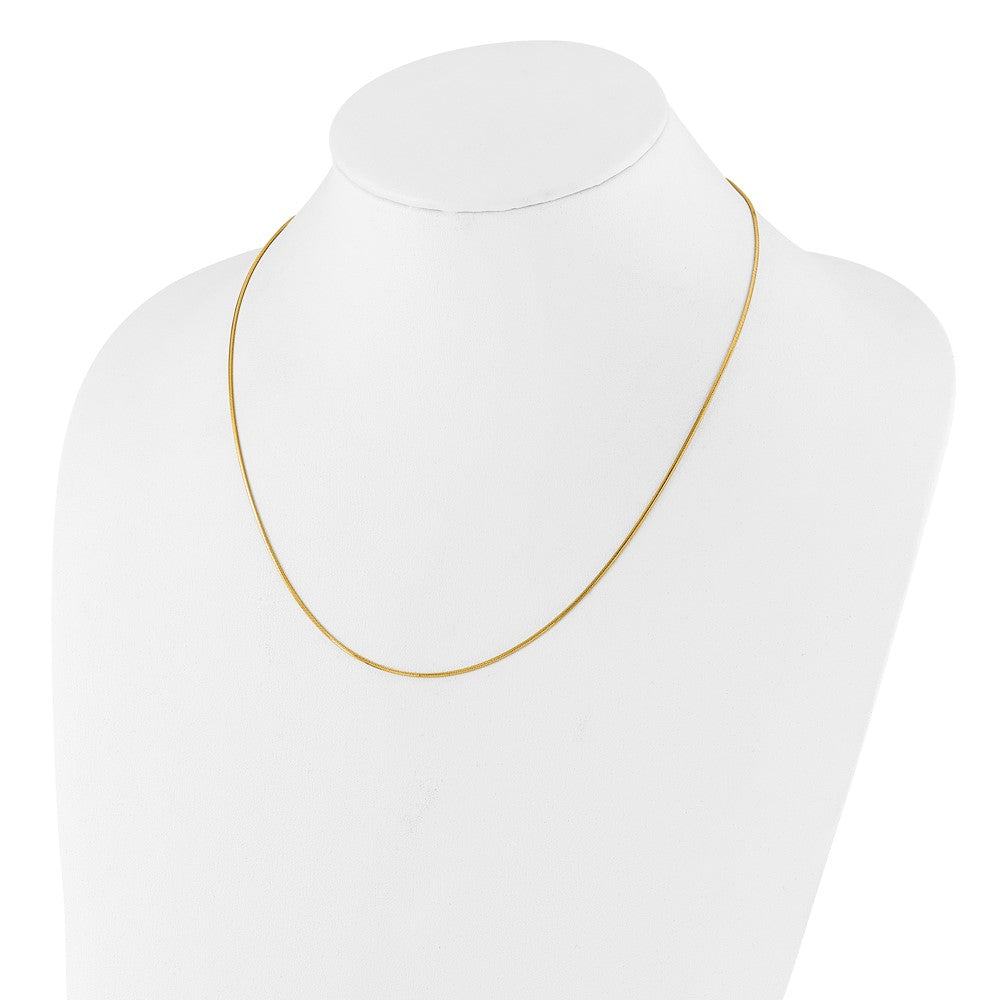 Vergoldet Sterlingsilber Verstellbar 1mm Diamantiert Quadratisch Schlange Halskette