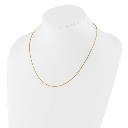 Vergoldet Sterlingsilber Verstellbar 1mm Diamantiert Quadratisch Schlange Halskette