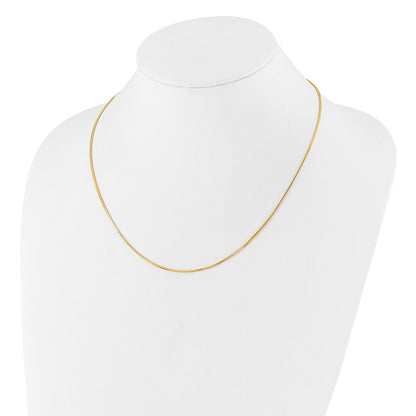 Vergoldet Sterlingsilber Verstellbar 1.2mm Diamantiert Quadratisch Schlange Chai Halskette