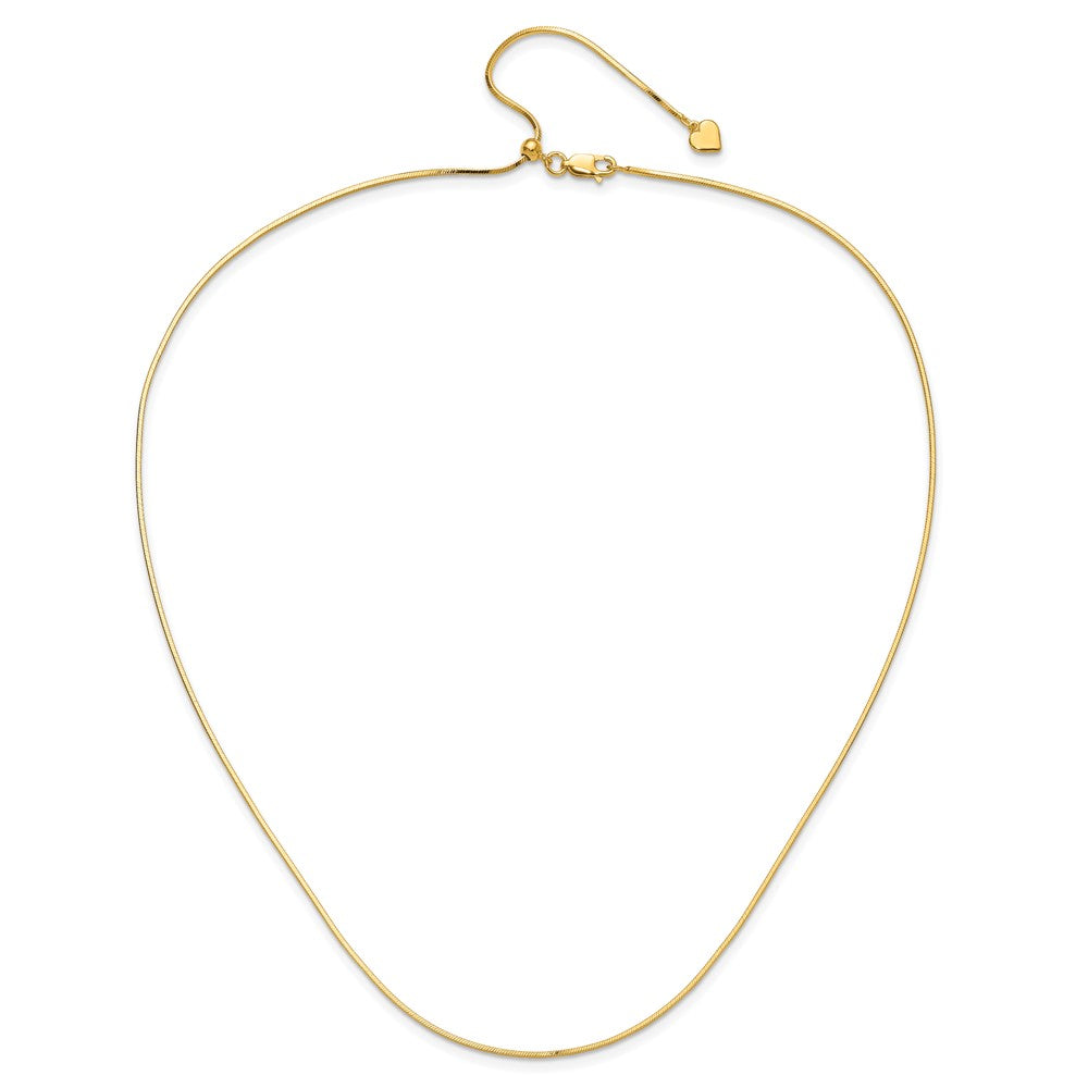 Vergoldet Sterlingsilber Verstellbar 1.2mm Diamantiert Quadratisch Schlange Chai Halskette