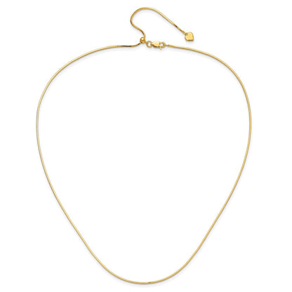 Vergoldet Sterlingsilber Verstellbar 1.2mm Diamantiert Quadratisch Schlange Chai Halskette
