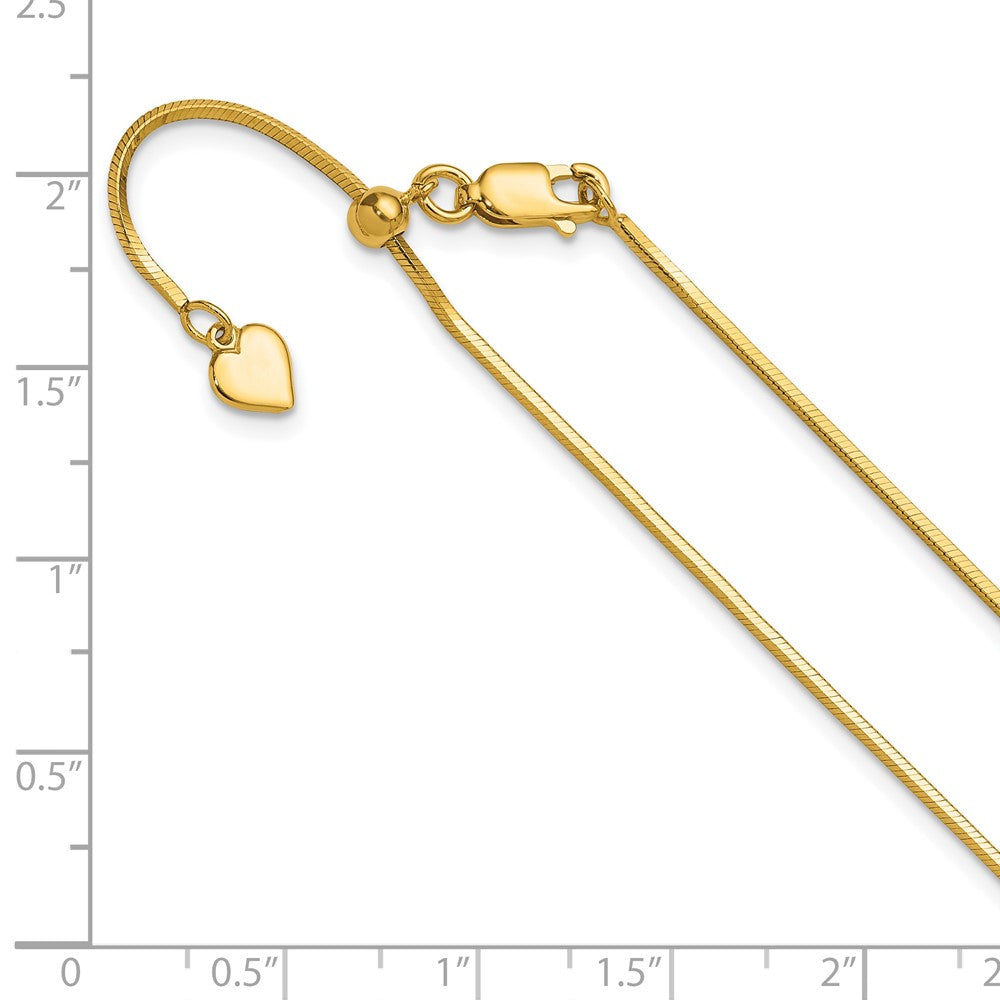 Vergoldet Sterlingsilber Verstellbar 1.2mm Diamantiert Quadratisch Schlange Chai Halskette