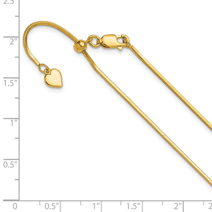 Vergoldet Sterlingsilber Verstellbar 1.2mm Diamantiert Quadratisch Schlange Chai Halskette