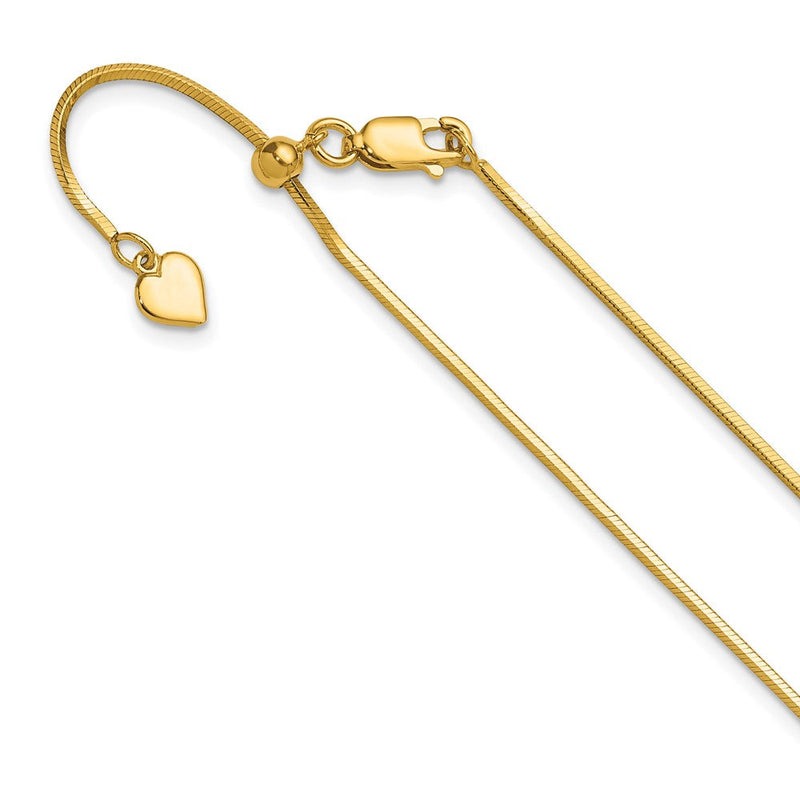 Vergoldet Sterlingsilber Verstellbar 1.2mm Diamantiert Quadratisch Schlange Chai Halskette