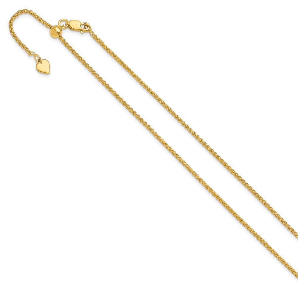 Vergoldet Sterlingsilber Verstellbar 1.6mm Ährenkette Halskette