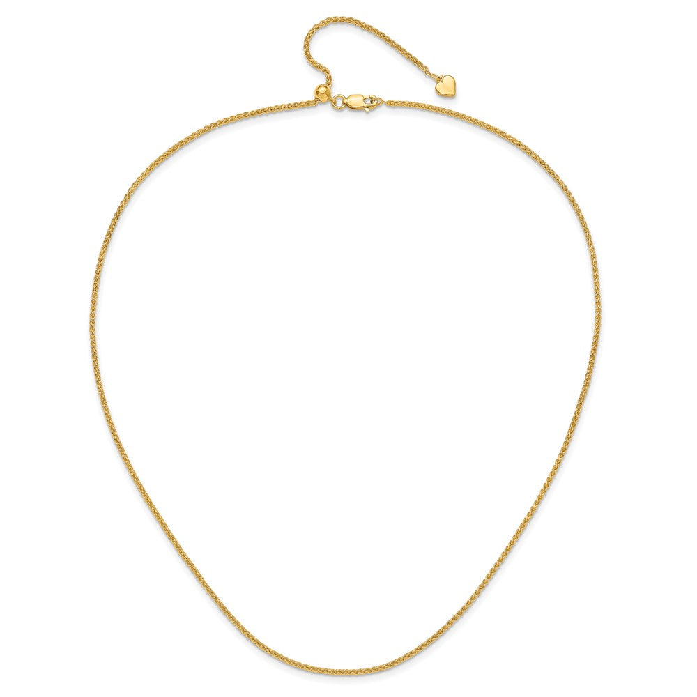 Vergoldet Sterlingsilber Verstellbar 1.6mm Ährenkette Halskette