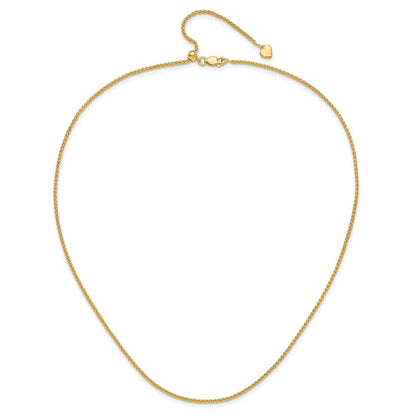 Vergoldet Sterlingsilber Verstellbar 1.6mm Ährenkette Halskette