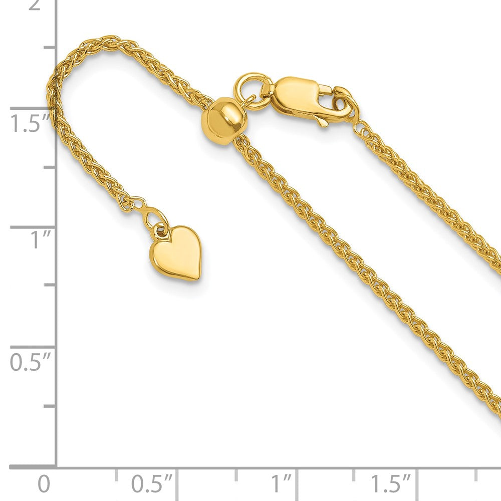Vergoldet Sterlingsilber Verstellbar 1.6mm Ährenkette Halskette