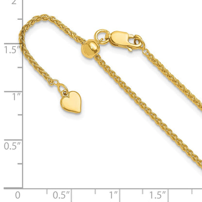 Vergoldet Sterlingsilber Verstellbar 1.6mm Ährenkette Halskette