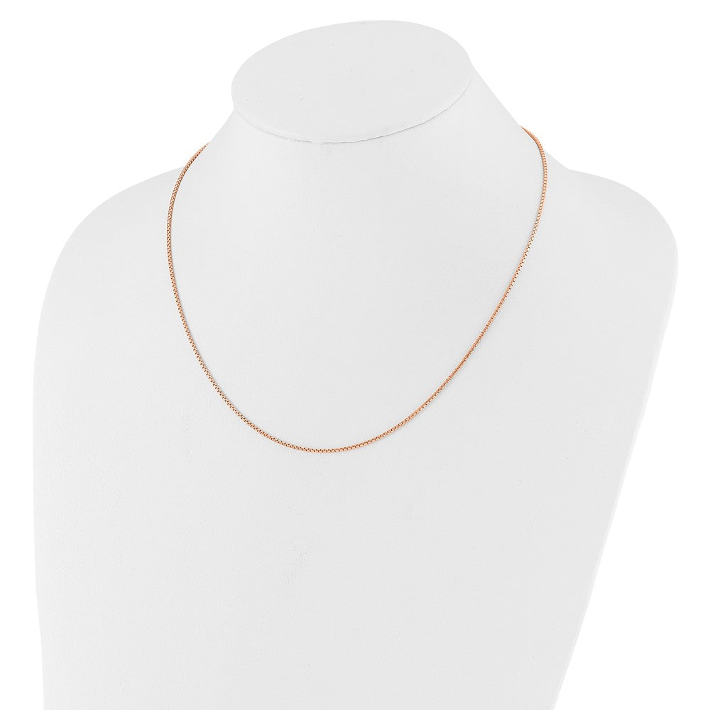 Roségoldbeschichtet Sterlingsilber Gold Verstellbar 1.25mm Rund Venezianer Halskette