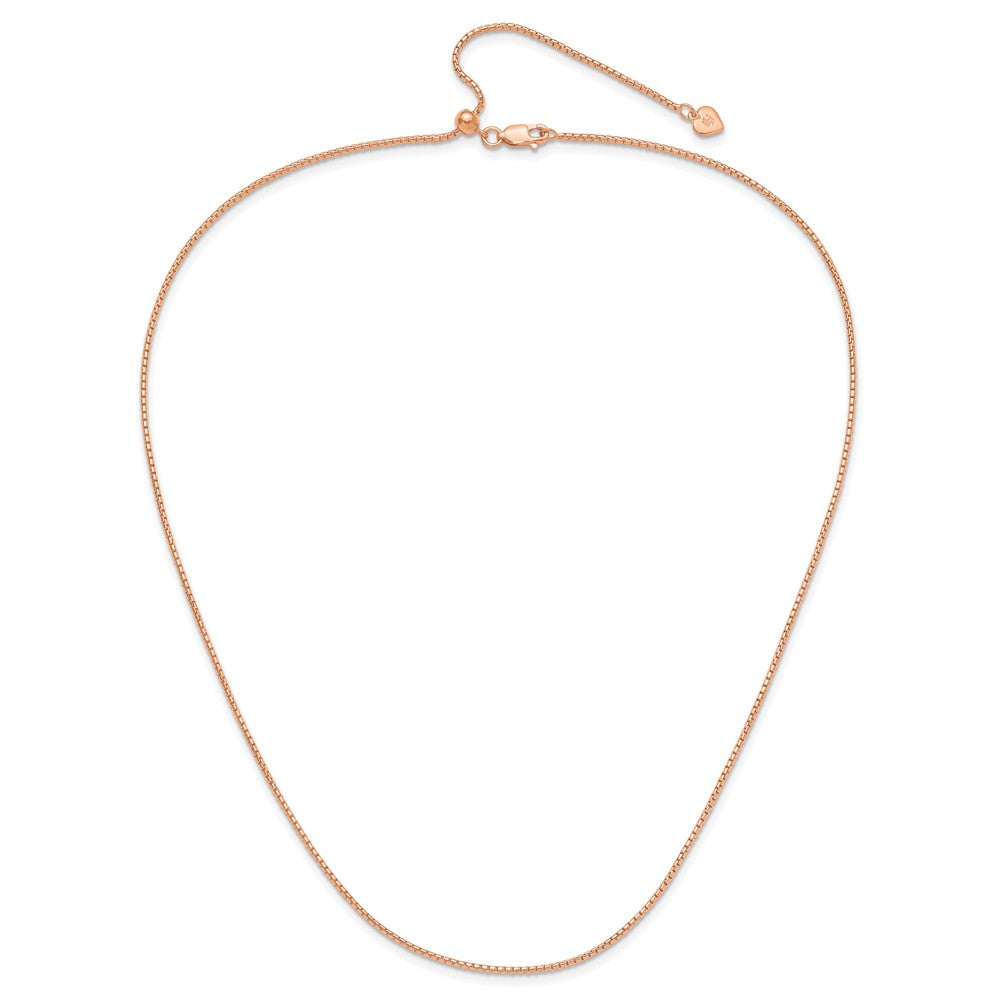 Roségoldbeschichtet Sterlingsilber Gold Verstellbar 1.25mm Rund Venezianer Halskette