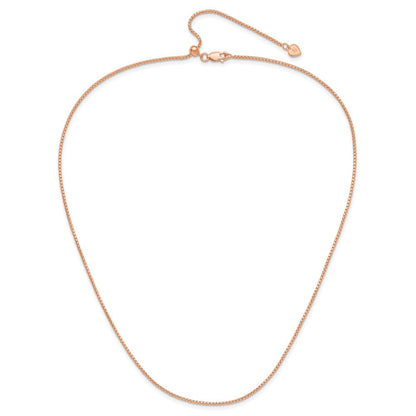 Roségoldbeschichtet Sterlingsilber Gold Verstellbar 1.25mm Rund Venezianer Halskette