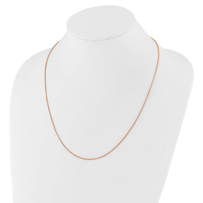 Roségoldbeschichtet Sterlingsilber Gold Verstellbar 1.25mm Rund Venezianer Halskette
