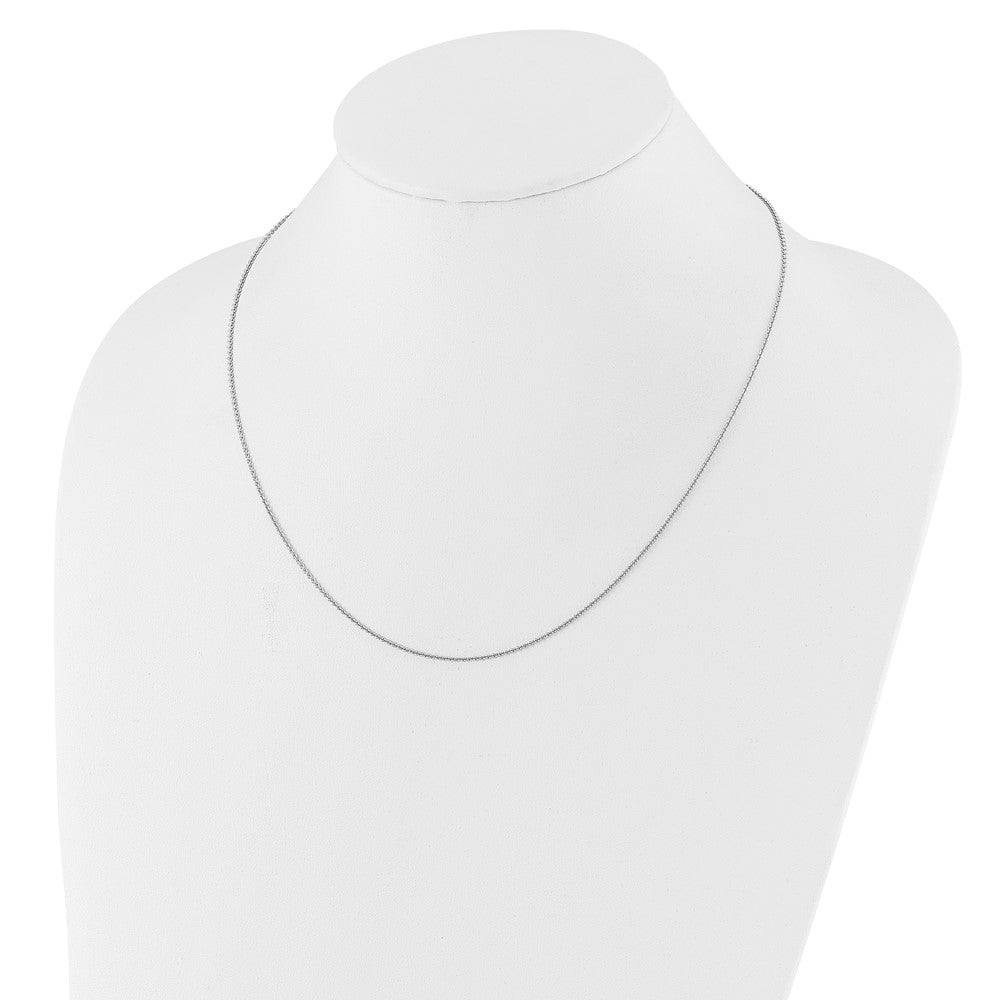 Sterlingsilber Rhodiniert Verstellbar 1.3mm Erbs Halskette