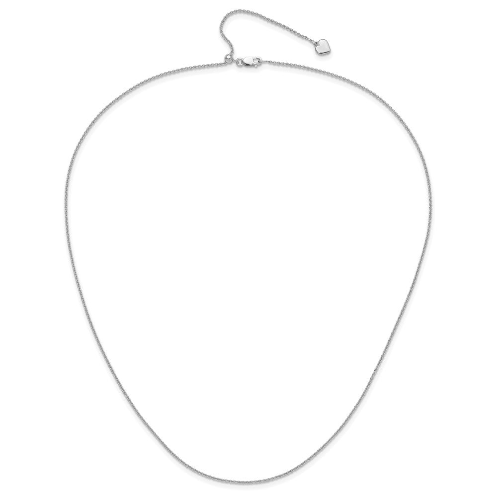 Sterlingsilber Rhodiniert Verstellbar 1.3mm Erbs Halskette