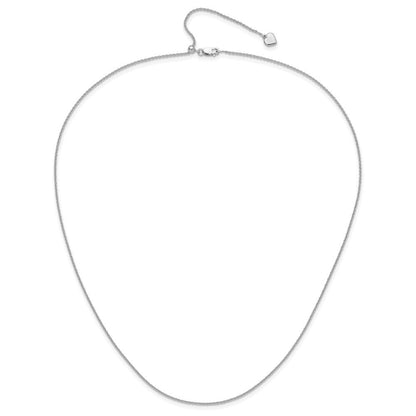 Sterlingsilber Rhodiniert Verstellbar 1.3mm Erbs Halskette