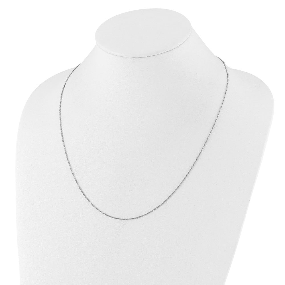 Sterlingsilber Rhodiniert Verstellbar 1.3mm Erbs Halskette
