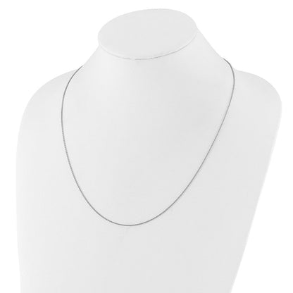 Sterlingsilber Rhodiniert Verstellbar 1.3mm Erbs Halskette