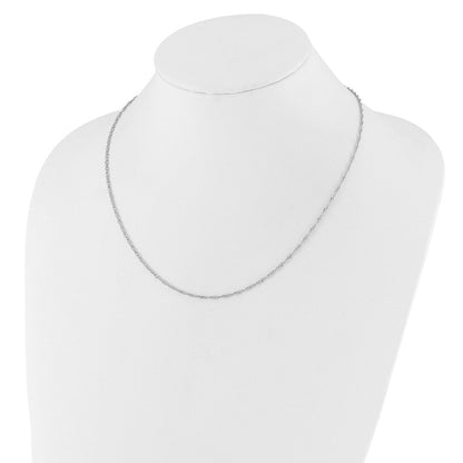 Sterlingsilber Rhodiniert Verstellbar 2mm Singapurkette Halskette