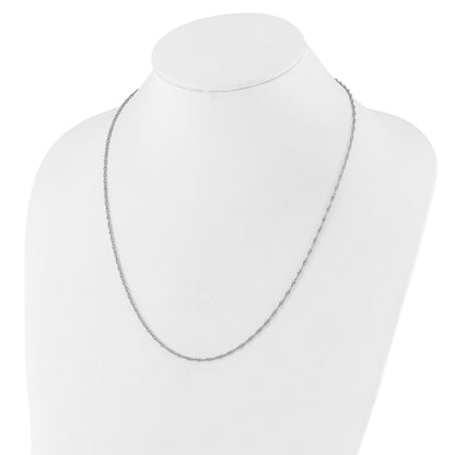 Sterlingsilber Rhodiniert Verstellbar 2mm Singapurkette Halskette