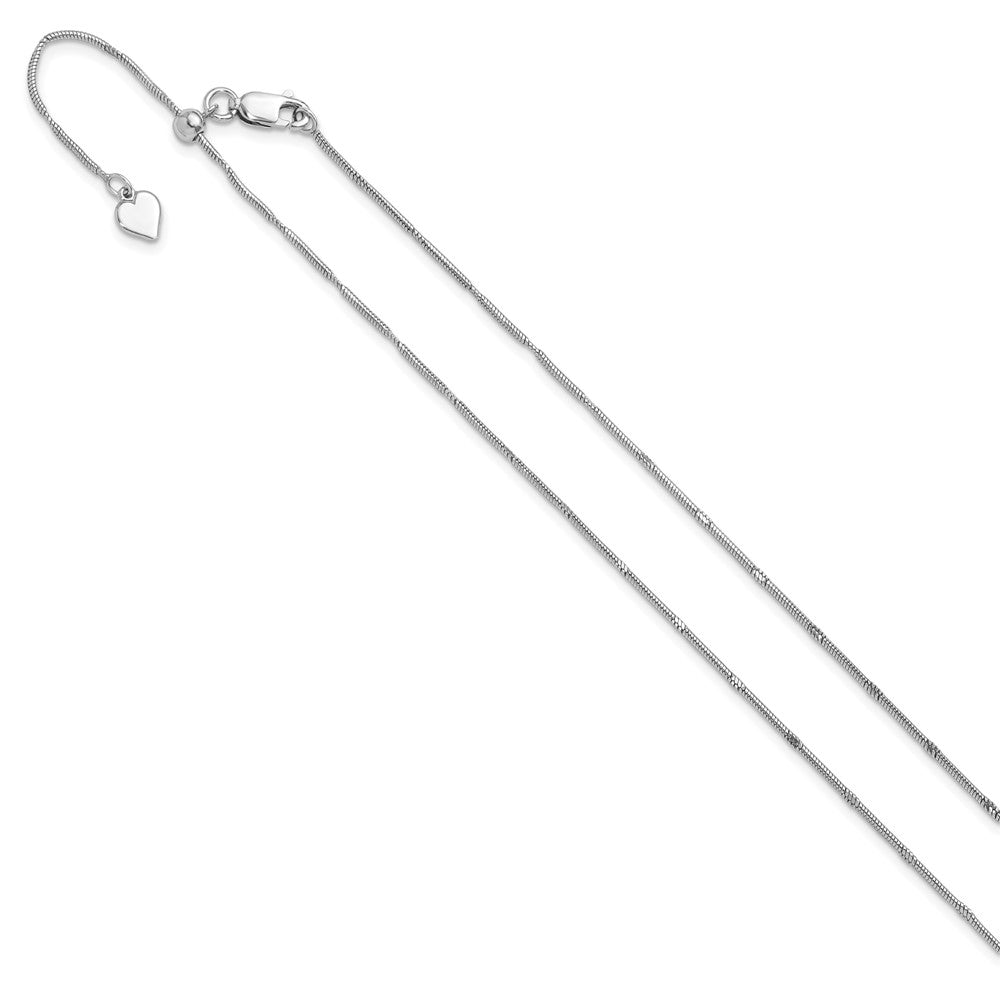 Sterlingsilber Rhodiniert Diamantiert Verstellbar Schlange Halskette