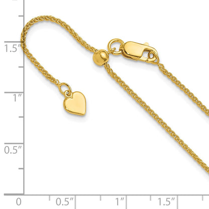 Sterlingsilber Verstellbar Vergoldet 1.3mm Ährenkette Halskette