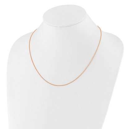 Sterlingsilber Verstellbar Rose Vergoldet 1.3mm Ährenkette Halskette